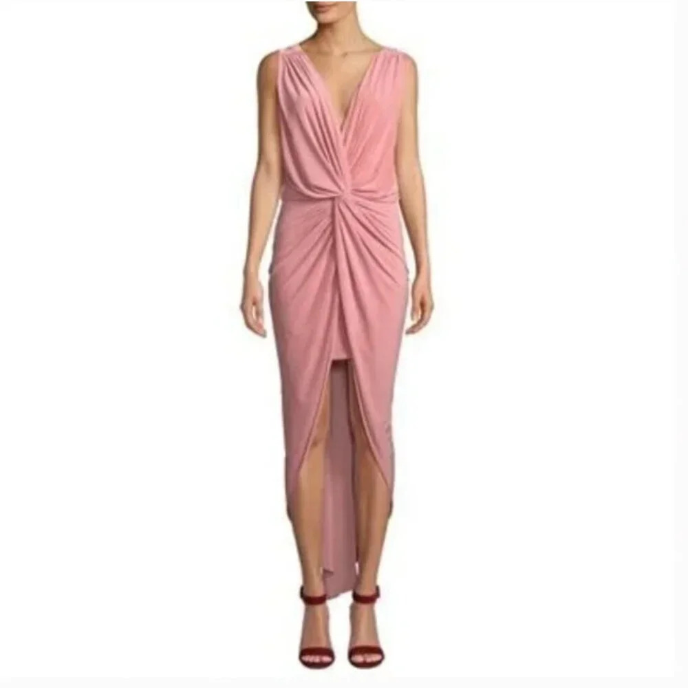 NWT Misa Los Angeles Leza Crossover Sleeveless Tulip Maxi Dress Size Medium